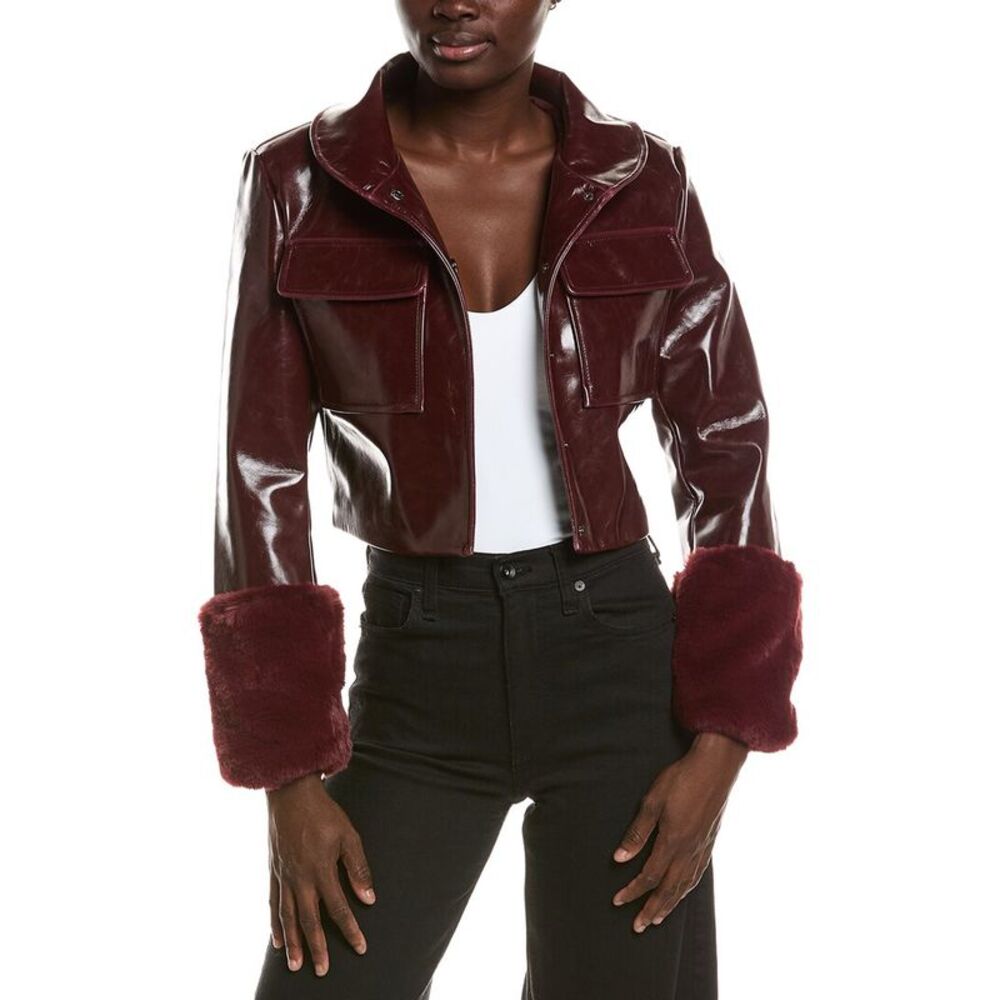 Lamarque Womens Faux Leather Jacket